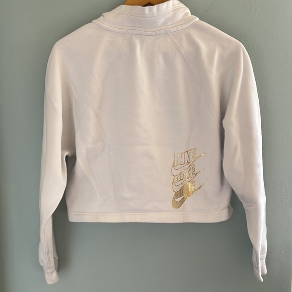 Nike 1/4 Zip Cropped Pullover Sweatshirt- Size S - Picture 6 of 8